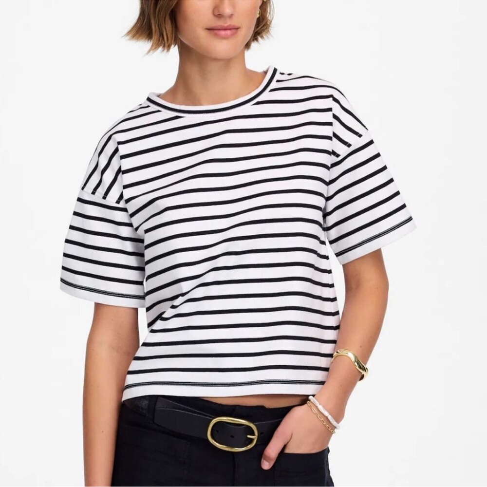 Everyday Boxy Cotton Crop T-Shirt - Small